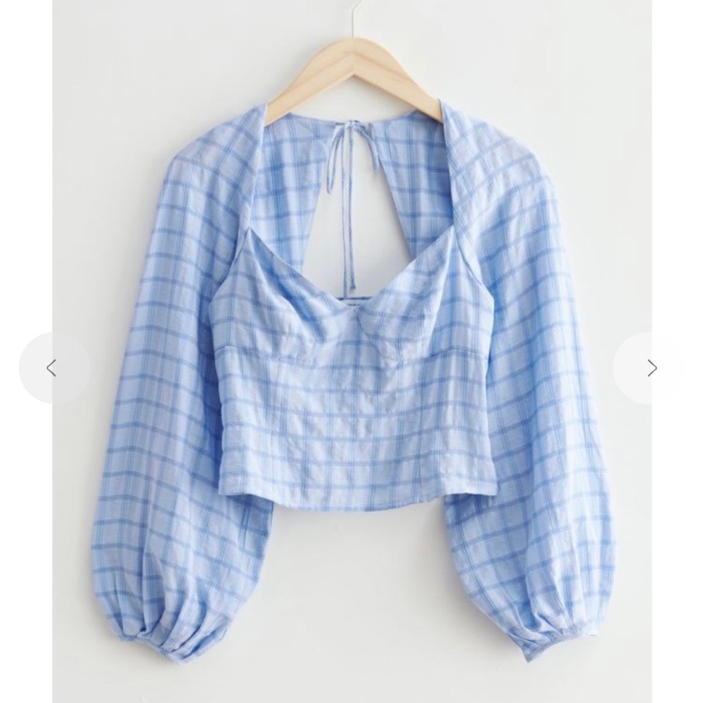 & Other Stories Puffed Sleeve Blouse Sz 8